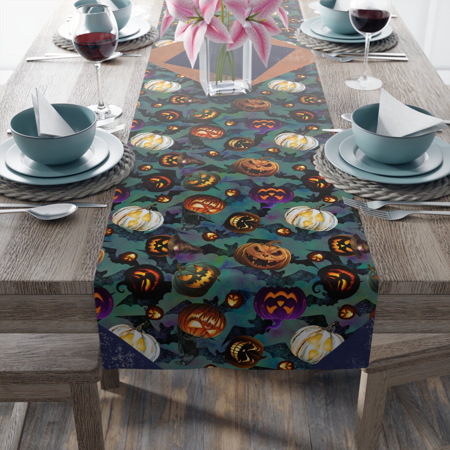 Scary Jacks Table Runner | (Poly)