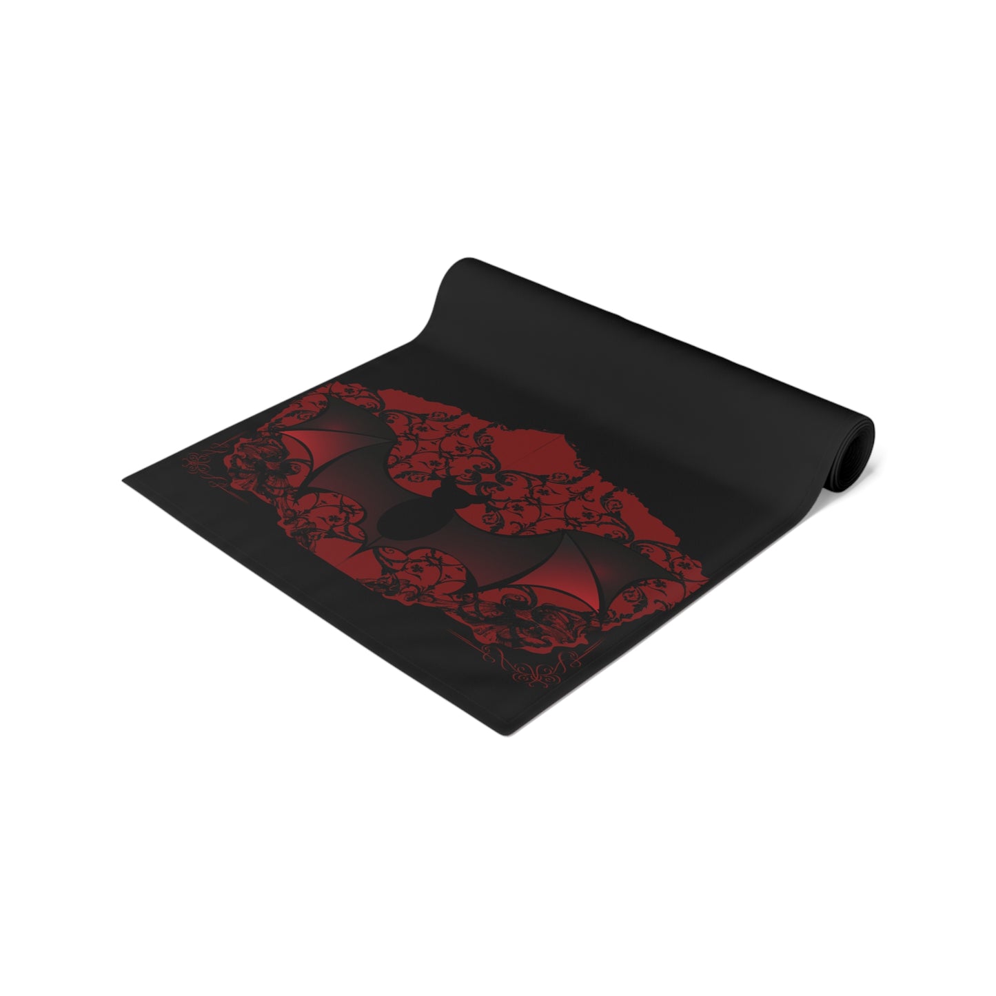 Vampire Red Table Runner | Gothic Bats