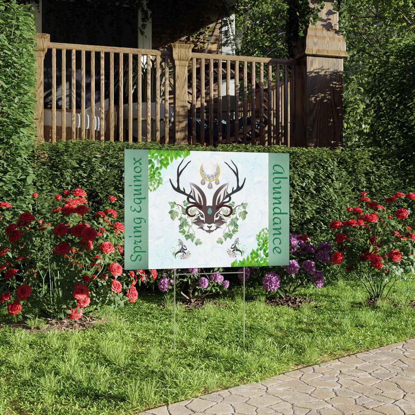 Abundance Spring Equinox | Lawn Sign Garden Decor