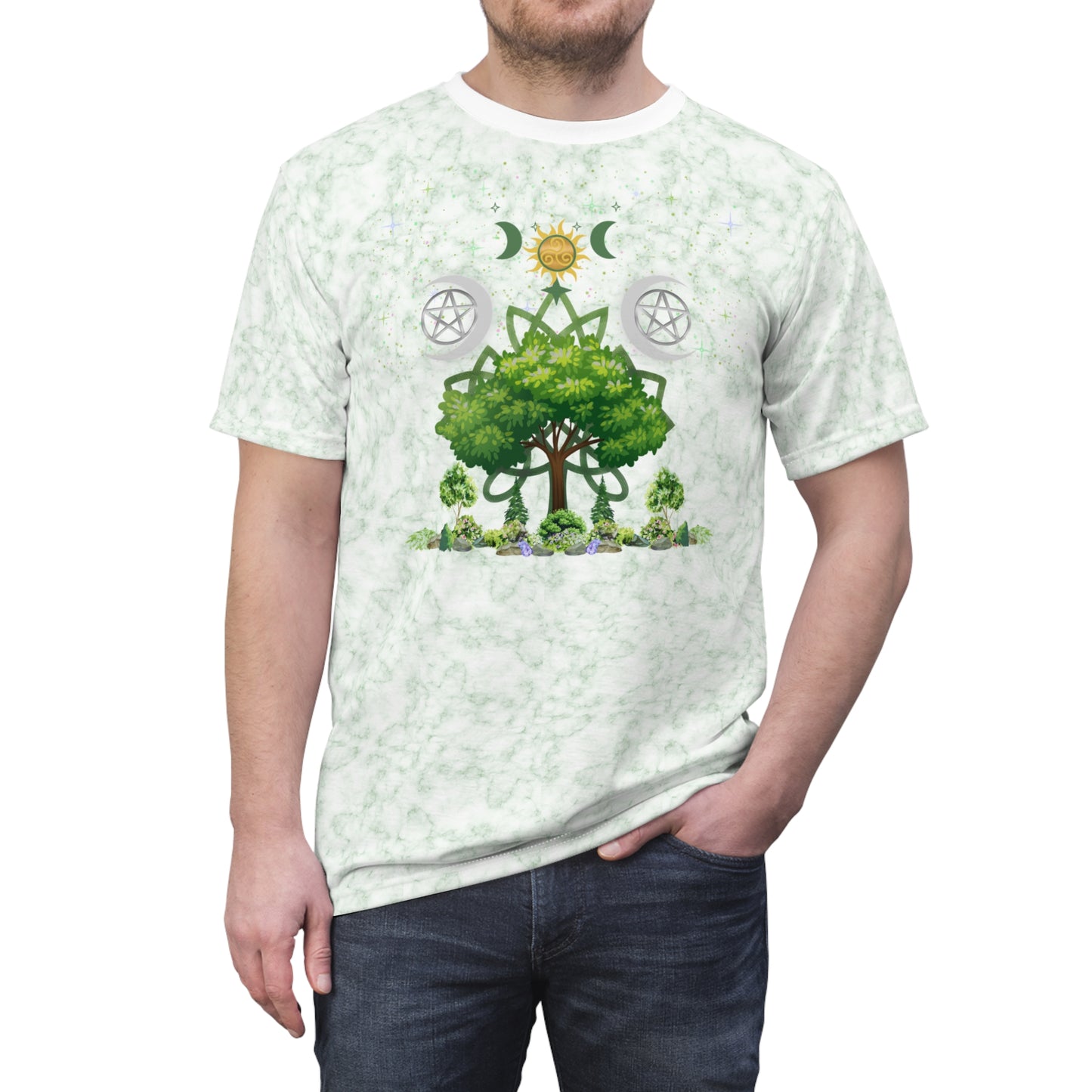 Great Tree Solstice TShirt | All - Over Print | Pagan Summer Wear