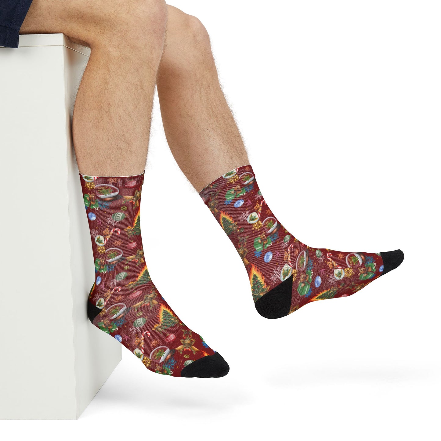 Horror Socks | Twisted Laffy XMas| Recycled Poly Socks | Cozy and Scary