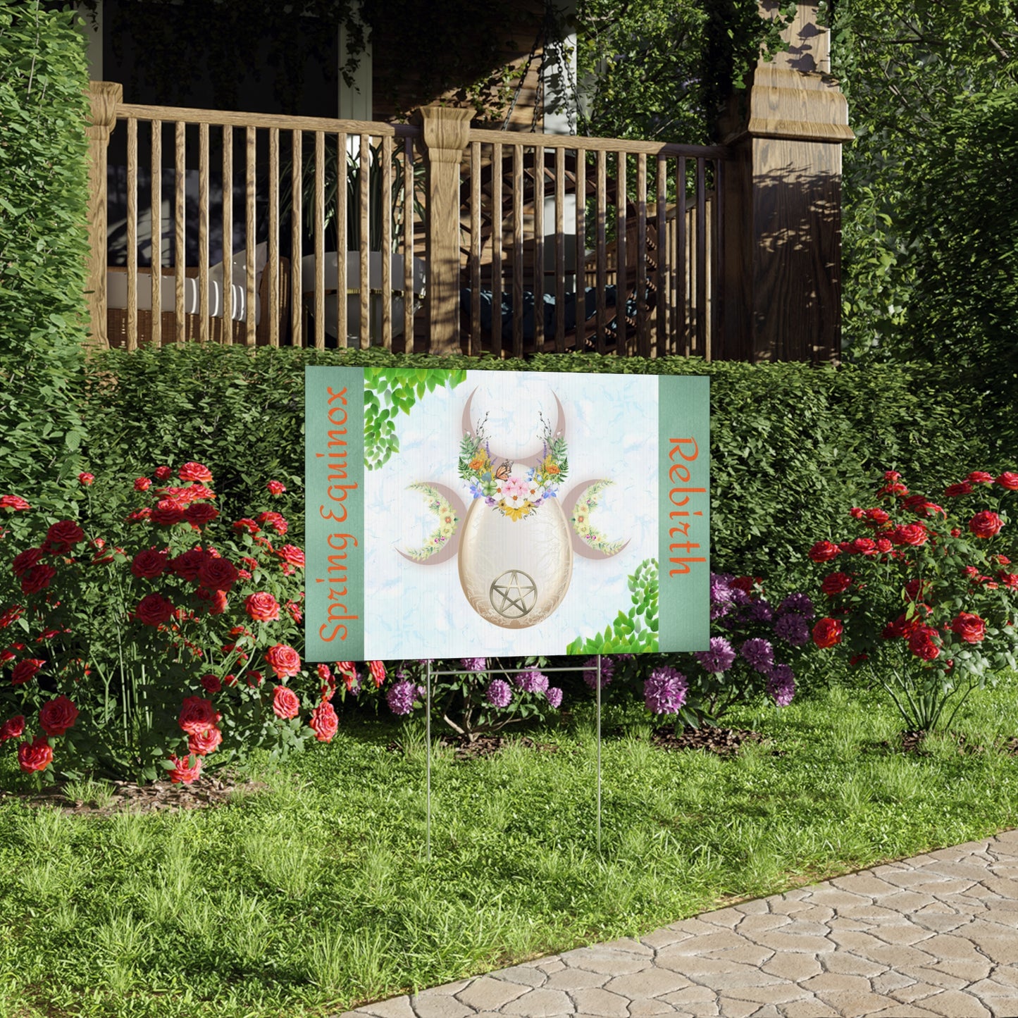 Rebirth Spring Equinox | Lawn Sign Garden Decor