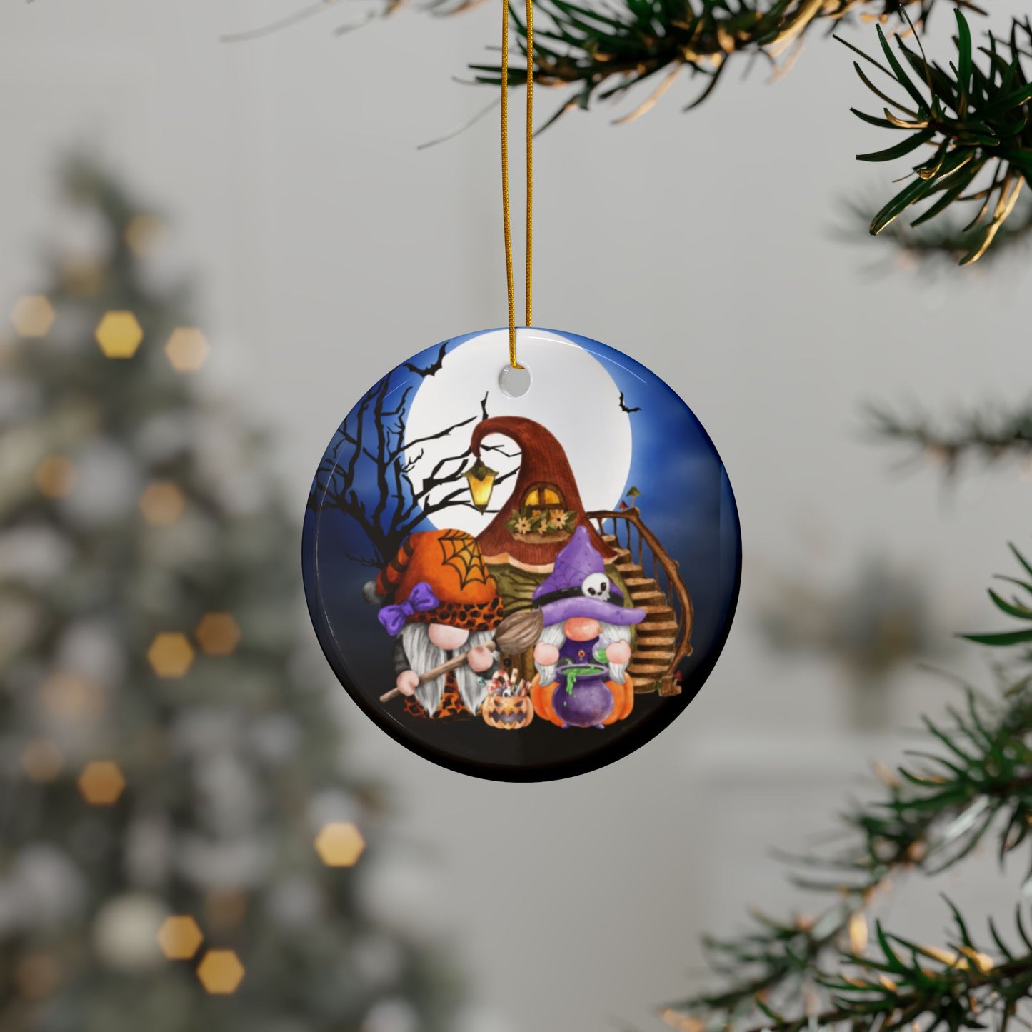 Witchy Gnomes | Heirloom Ceramic Ornament (1pc, 3pcs, 5pcs, 10pcs)