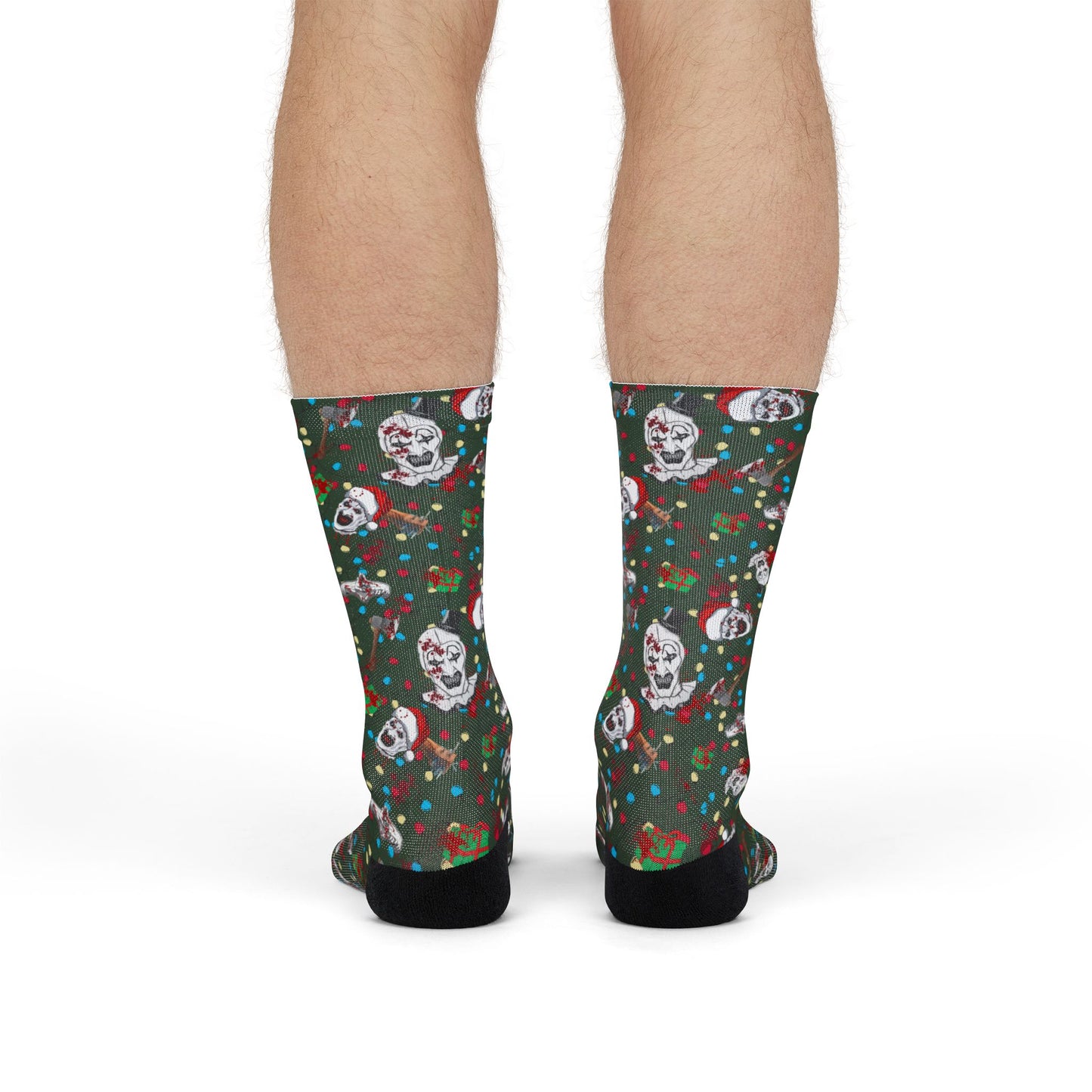 Horror Socks | Terror Santa | Recycled Poly Socks | Cozy and Scary