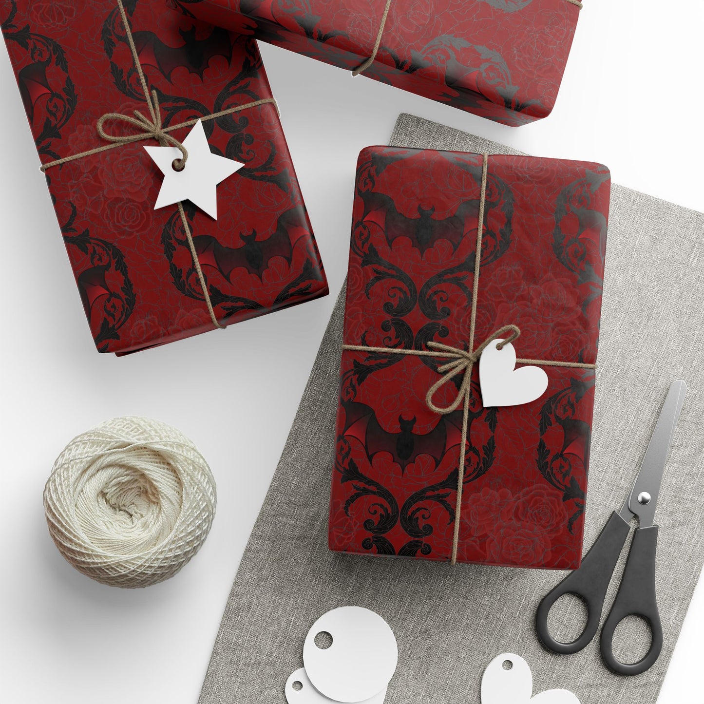 Ghost Rose & Bats | Gift Wrap Papers