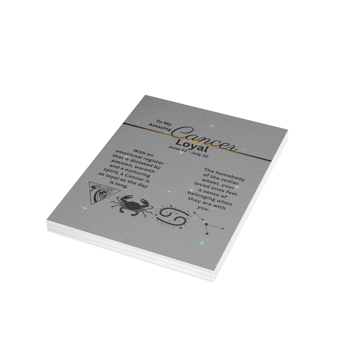 Cancer | Zodiac Greeting Cards |  (1, 10 pcs)