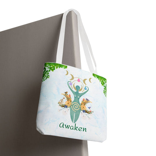 Awaken Spring Equinox Tote Bag | Nature Altar Design