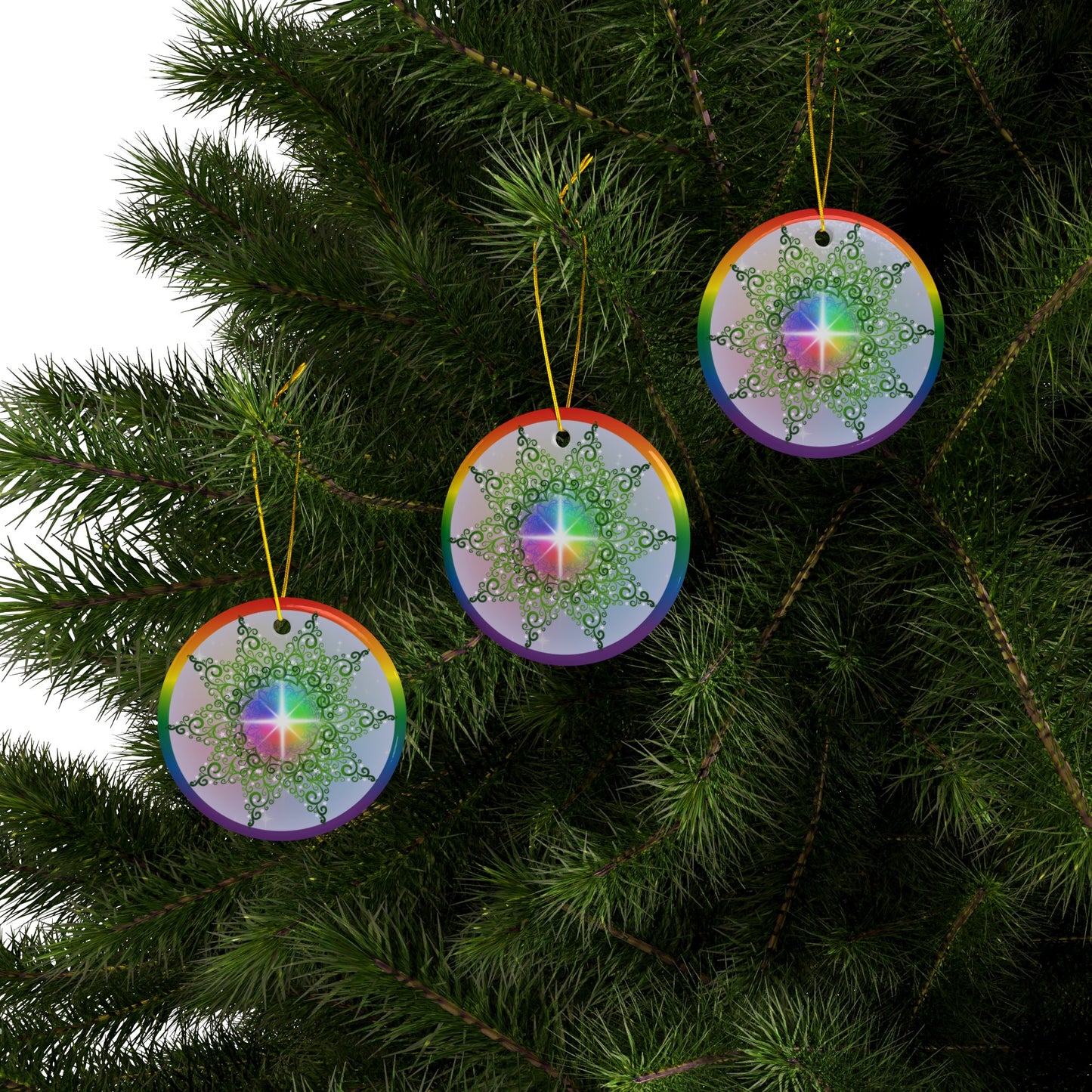 Joyous | Rainbow Ring | Heirloom Ceramic Ornaments (1pc, 3pcs, 5pcs, 10pcs)