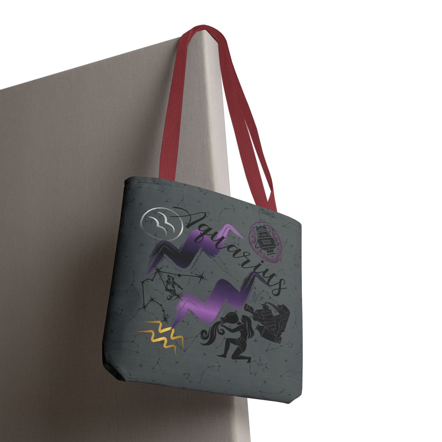 Aquarius Zodiac Tote Bag — Mystic Astrology Collection