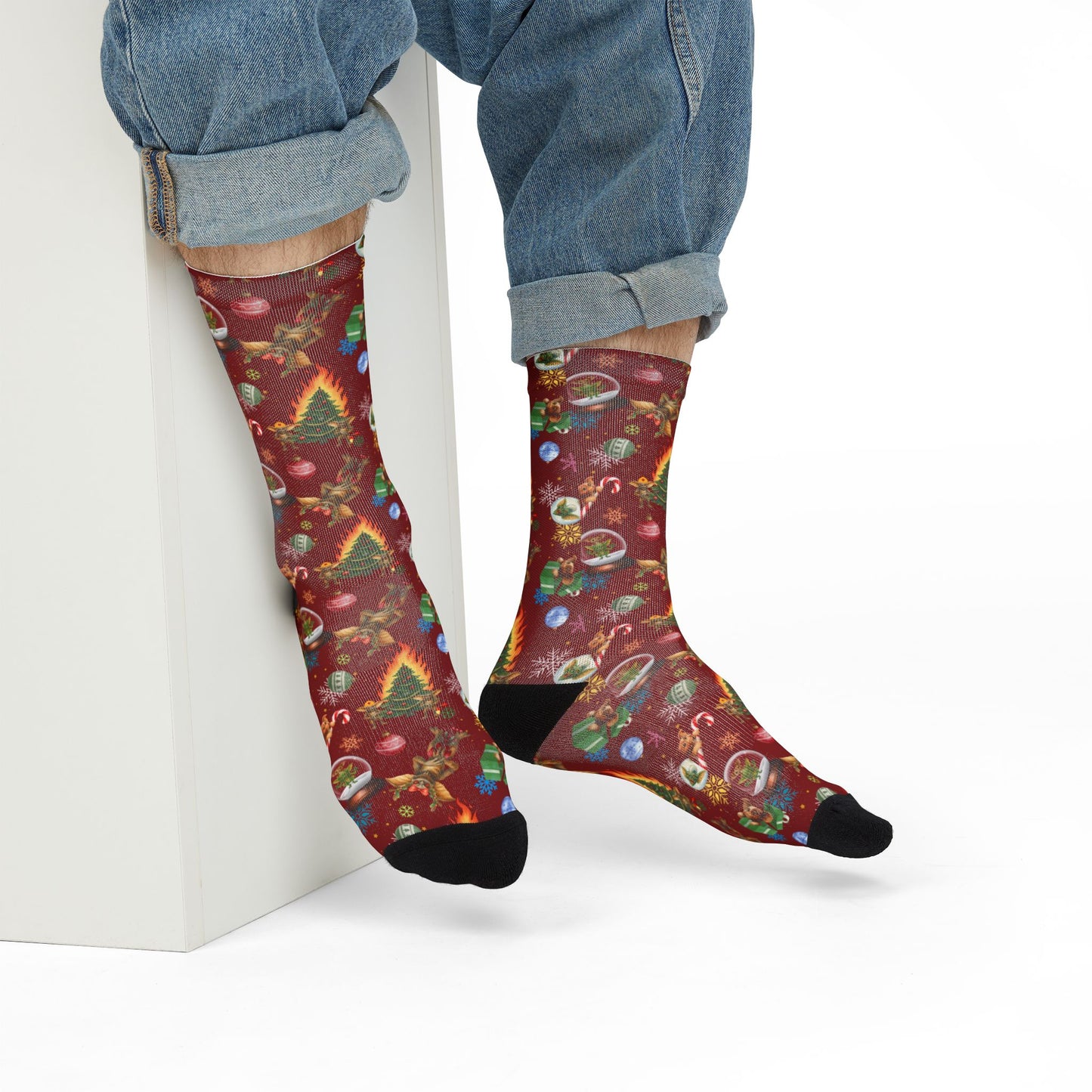 Horror Socks | Twisted Laffy XMas| Recycled Poly Socks | Cozy and Scary