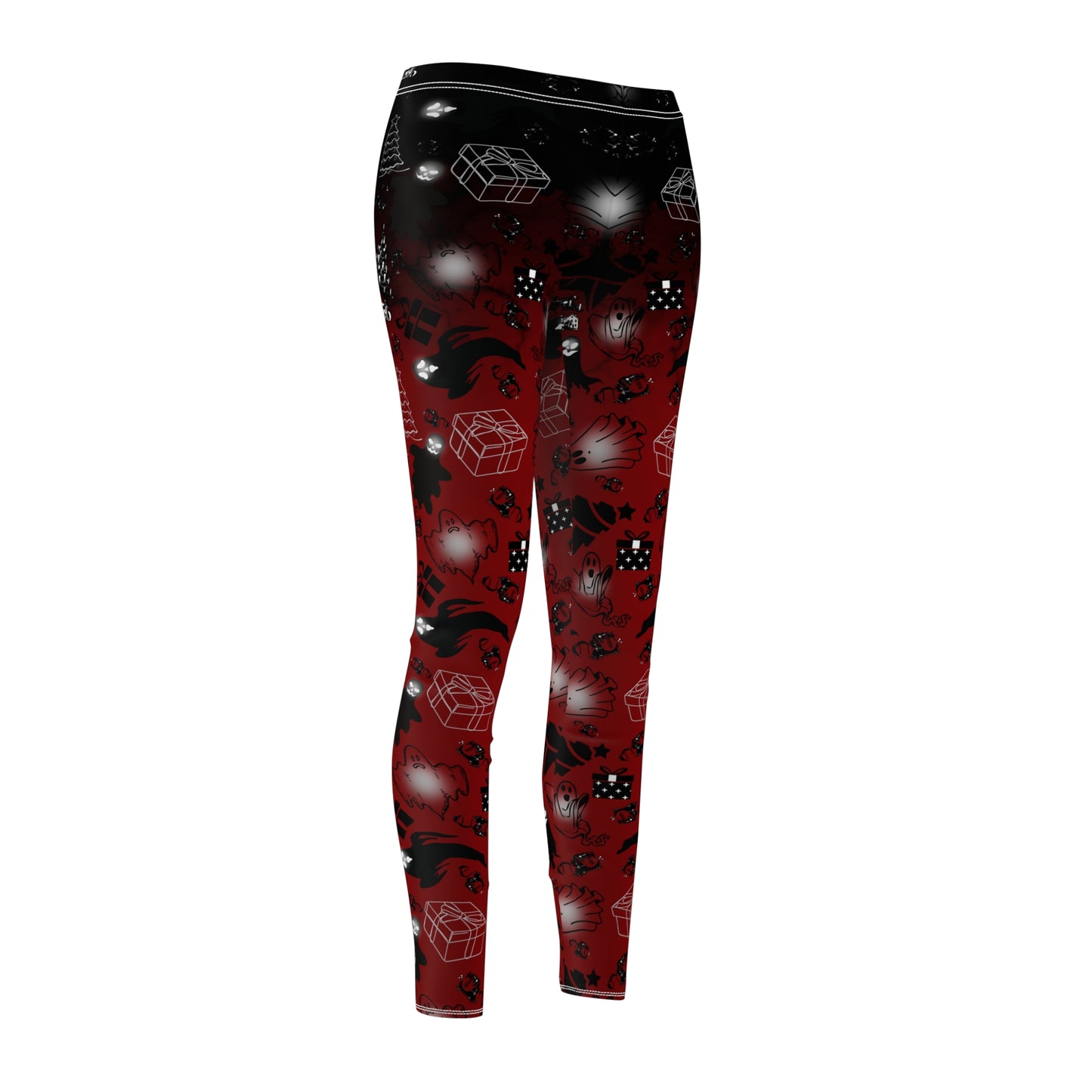 Nightmare Casualties Wear | Boomas Eve (Red)  All Over Print | Leggings Women's Casual Holiday Wear