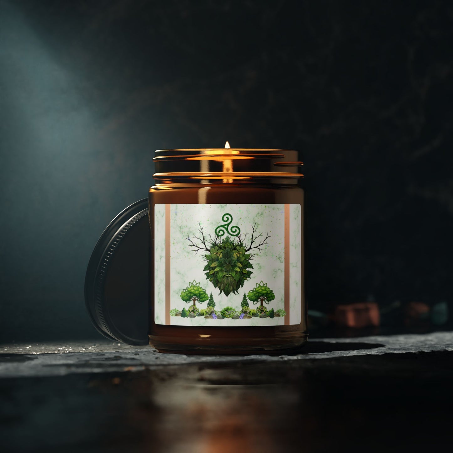 Green Man | Summer Solstice | Scented Soy Candle (Amber Jar)