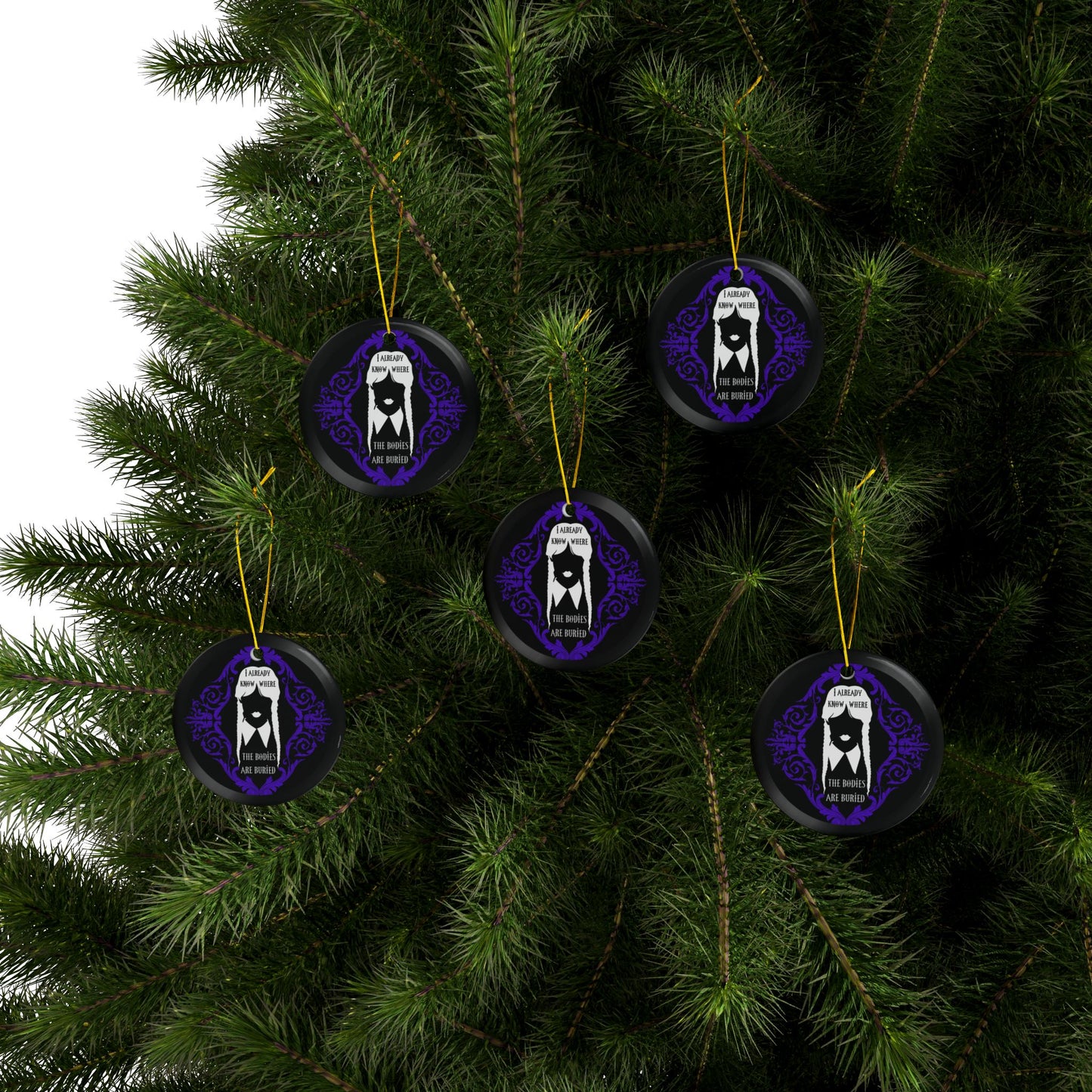 Ms. W. Addams | Buried Bodies | Heirloom Ceramic Ornaments (1pc, 3pcs, 5pcs, 10pcs)