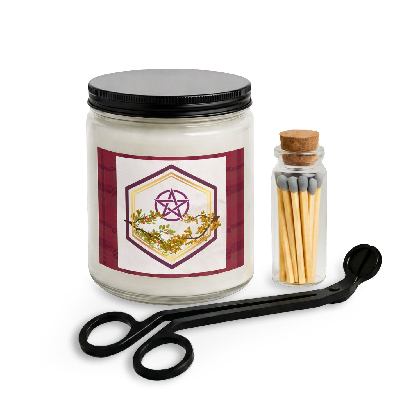 Gratitude | Fall Equinox | Thanks to Autumn Bounty Soy Candle Set | Matches and Wick Trimmer