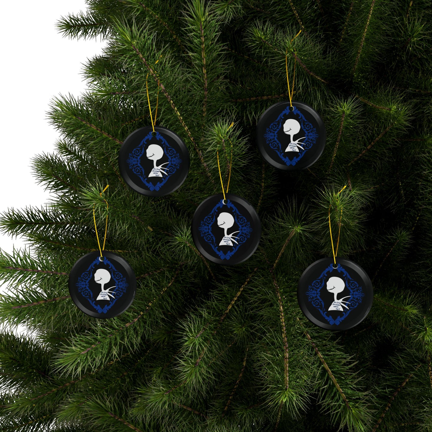 Mr. J. Skellington | Christmas is Ours | Heirloom Ceramic Ornaments (1pc, 3pcs, 5pcs, 10pcs)