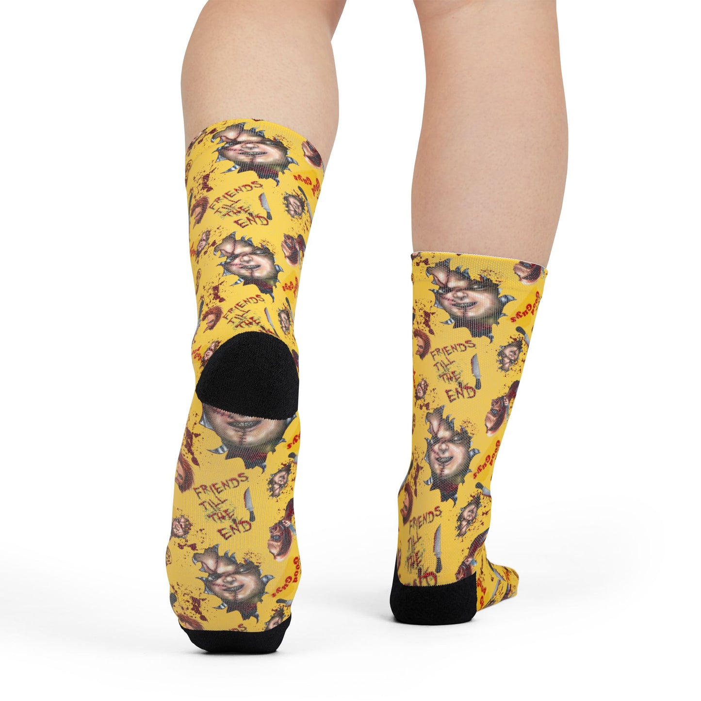 Horror Socks | Good Guys Yellow Box | Recycled Poly Socks | Cozy and Scary