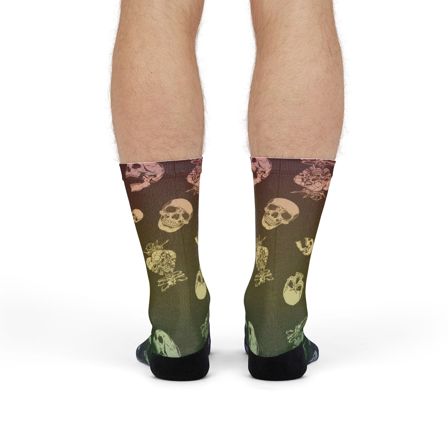 Gay Goth | Skulls n Pride Rainbow | Poly Crew Socks