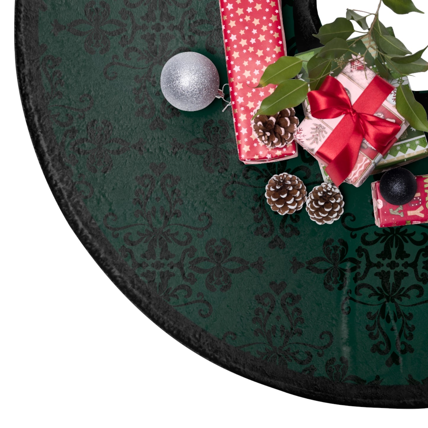 Dark Emerald Lace | Tree Skirt