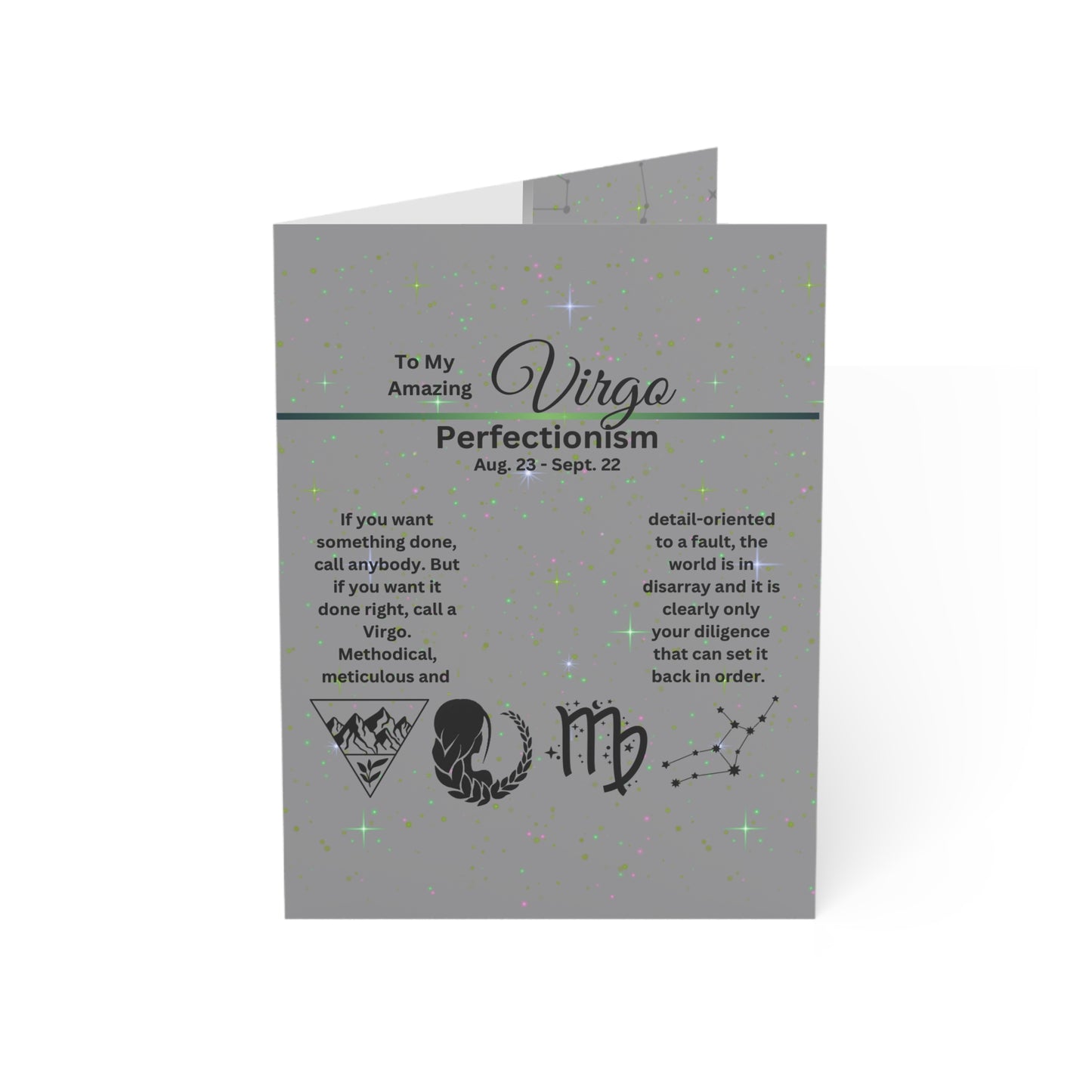 Virgo | Zodiac Greeting Cards |  (1, 10 pcs)