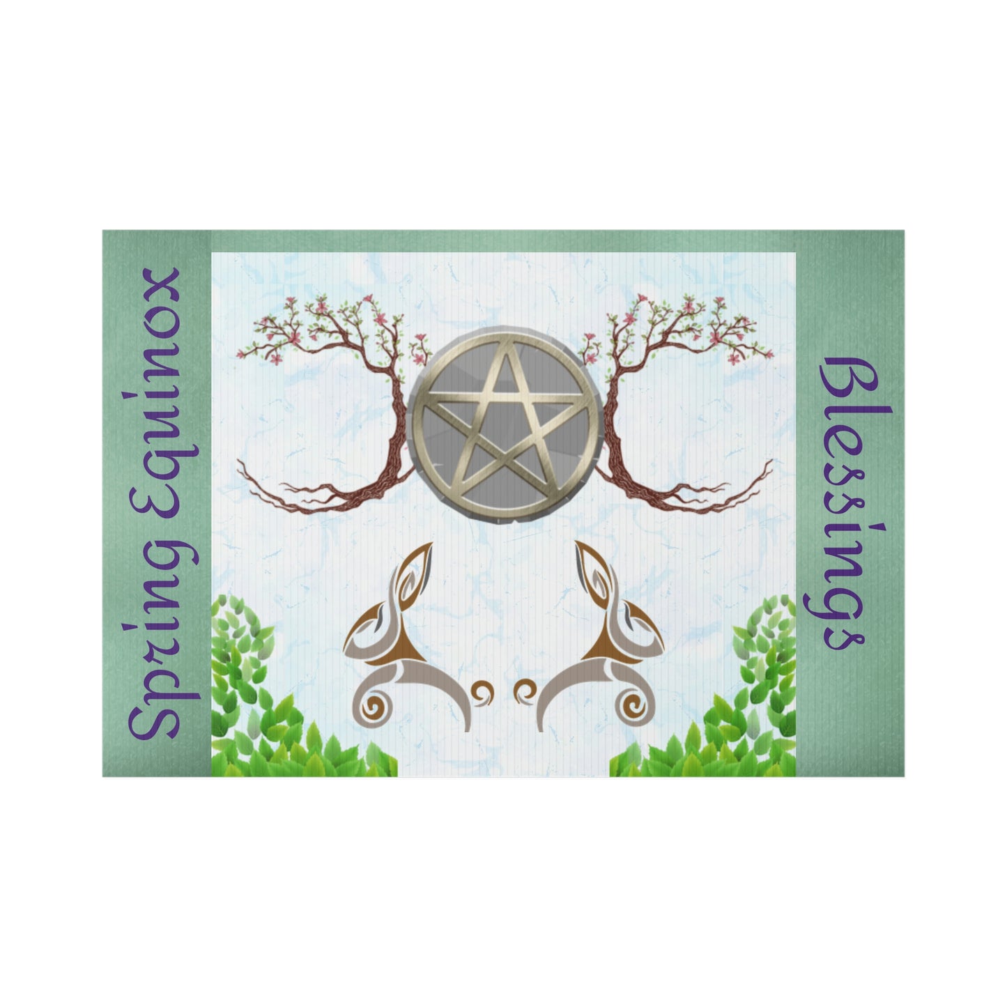 Spring Equinox Blessings | Lawn Sign Garden Decor