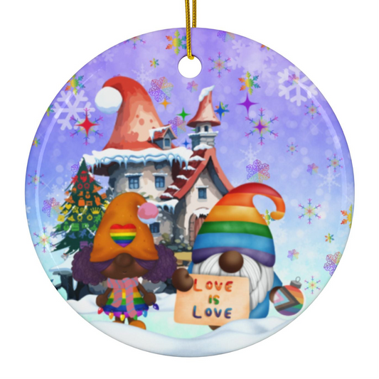 Peace, Love, and Joy to Everyone | Pridemas Holiday | Heirloom Ceramic Ornaments (1pc, 3pcs, 5pcs, 10pcs)