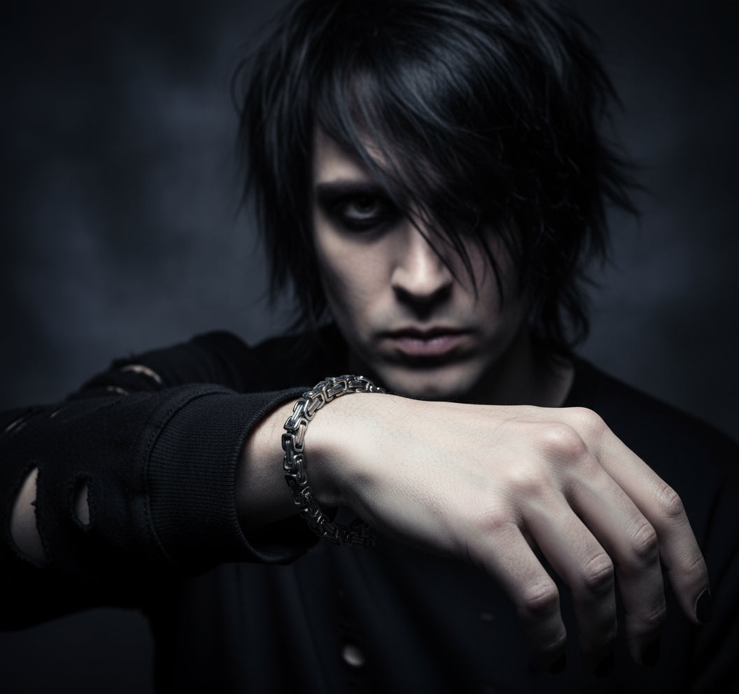 Box Chain Bracelets | Black and Silver | Stainless Steel Bracelets