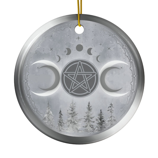 Triple Goddess | Yule Solstice | Heirloom Ceramic Ornaments (1pc, 3pcs, 5pcs, 10pcs)