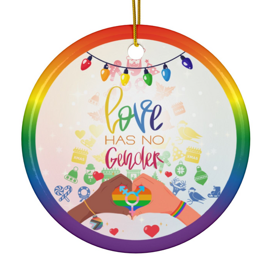 Pride Spirit | Love Has No Gender | Heirloom Ceramic Ornaments (1pc, 3pc, 5pc, 10pc)