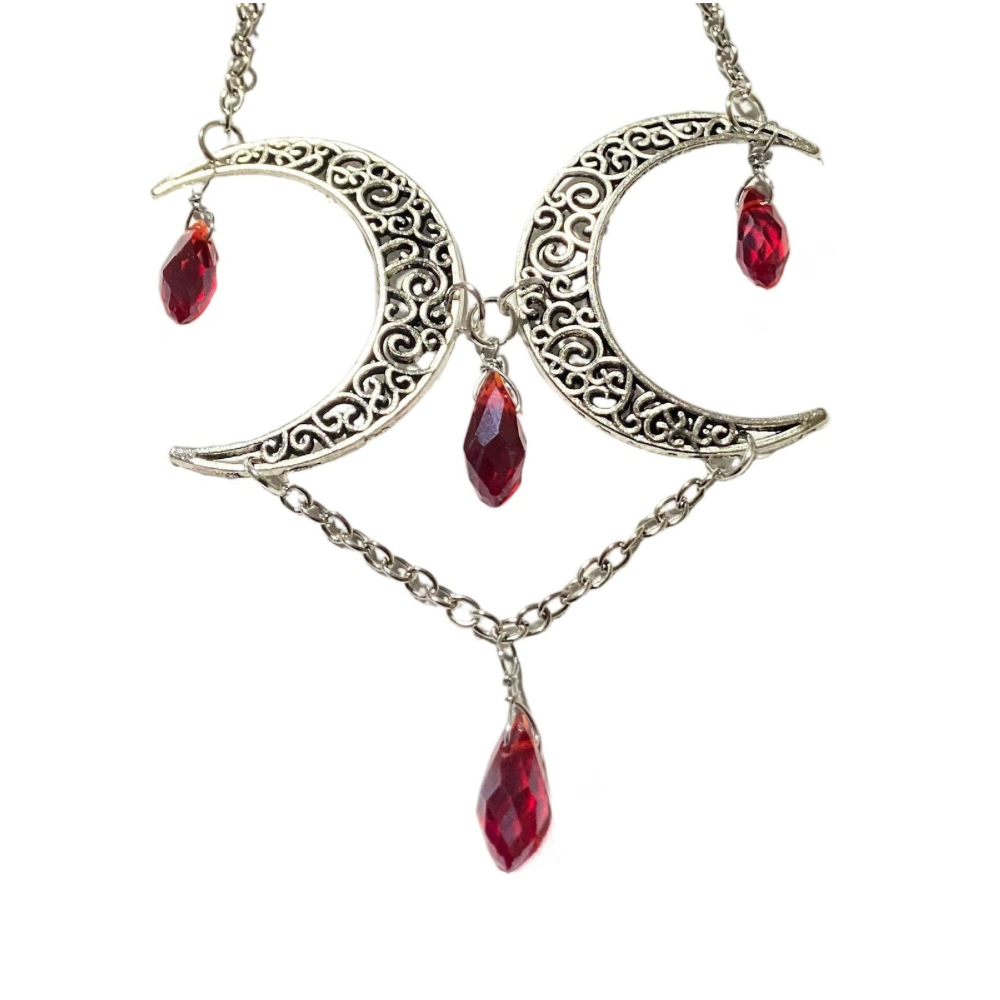 Moon Drops in Enchanted Forest Chokers | Crescent Moon / Branches Necklaces (4 Styles)