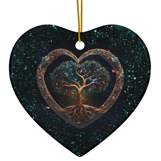 Tree of Love Ceramic Ornament (1pc, 3pcs, 5pcs, 10pcs)