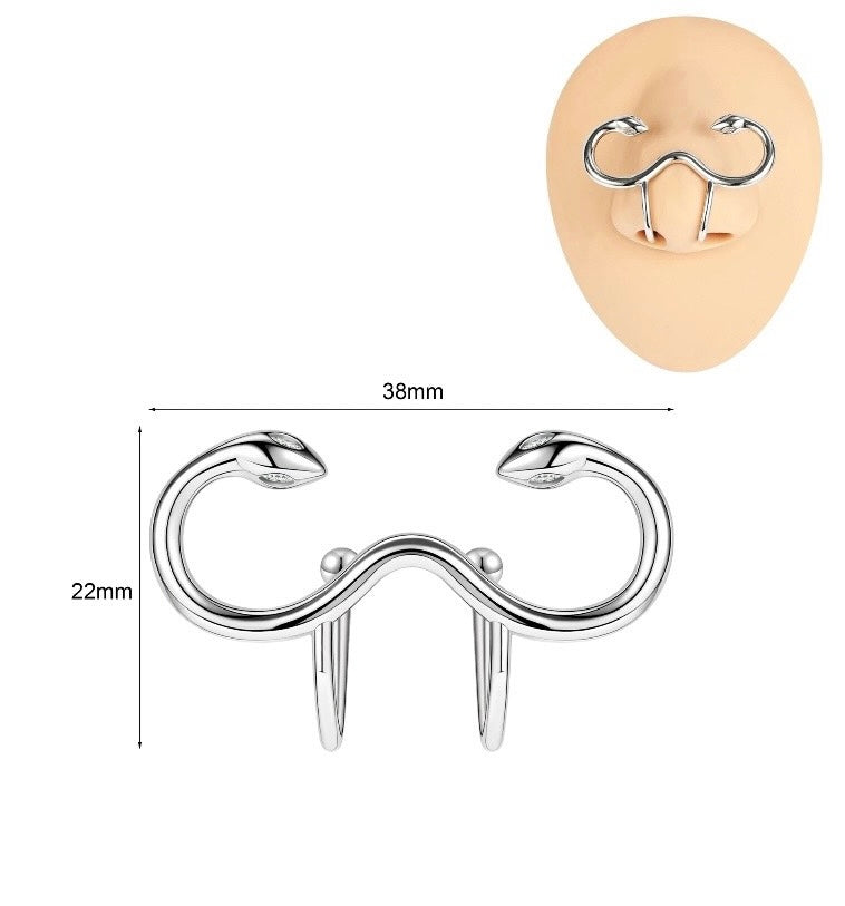 Cyberpunk Spike Nose Ring Jewelry | Non-Piercing