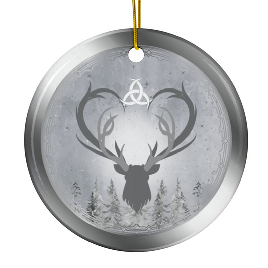 Great Stag | Winter Solstice | Heirloom Ceramic Ornaments (1pc, 3pcs, 5pcs, 10pcs)