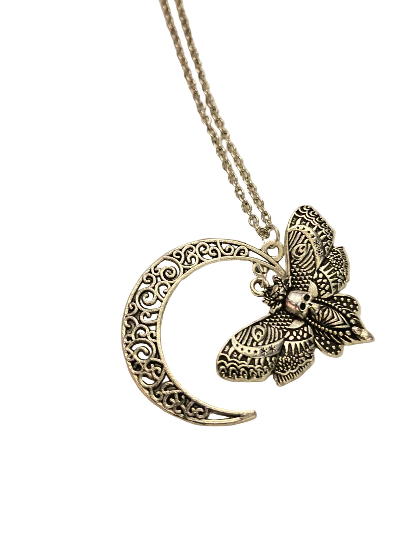 Death Moth Moon Necklace
