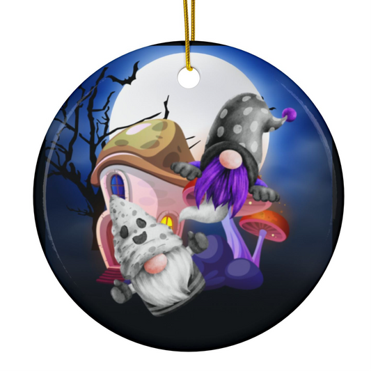 Ghostly Gnomes | Heirloom Ceramic Ornament (1pc, 3pcs, 5pcs, 10pcs)