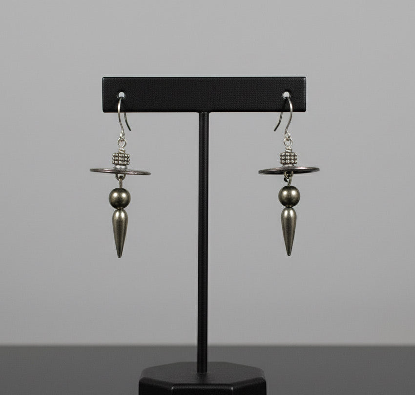 Brass and Spiked Earrings | Dangle Earrings Handmade Designs