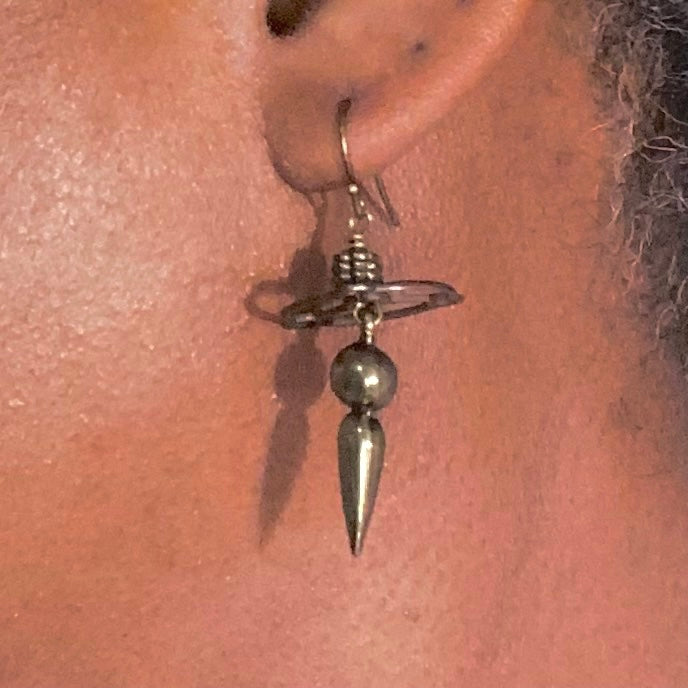 Brass Spike Earrings